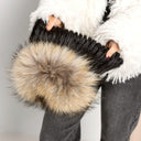 Ladies Mink Fur Hat, Fluffy Hat with Pom Pom, Mink Hat Women, Raccoon Fur Pompom Hat, Real Mink Beanie Woman, Winter Fuzzy Hat, Gift For Her