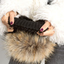 Ladies Mink Fur Hat, Fluffy Hat with Pom Pom, Mink Hat Women, Raccoon Fur Pompom Hat, Real Mink Beanie Woman, Winter Fuzzy Hat, Gift For Her