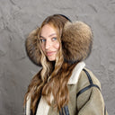 Earmuffs Made of Natural Raccoon Fur, Warm Winter Earmuffs for Adult, Fluffy Fur Headband, Gift for Daughter, Accessory for Cold Weather