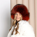 Oversized Real Raccoon Fur Trapper Hat with Ear Flaps, Real Leather Winter Hat, Fuzzy Ushanka, Fluffy Bomber Hat, Warm Hat For Cold Weather