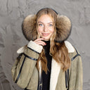 Earmuffs Made of Natural Raccoon Fur, Warm Winter Earmuffs for Adult, Fluffy Fur Headband, Gift for Daughter, Accessory for Cold Weather