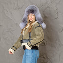 Women's Trapper Hat, Hat with Ear Flaps, Furry Winter Hat for Women, Luxury Real Fox Fur Headwear, Silver Ushanka, Birthday Gift for Wife