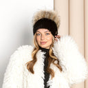 Ladies Mink Fur Hat, Fluffy Hat with Pom Pom, Mink Hat Women, Raccoon Fur Pompom Hat, Real Mink Beanie Woman, Winter Fuzzy Hat, Gift For Her