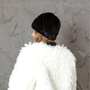 Warm Winter Fur Hat, Mink Fur Hat for Woman, Brown Furry Beanie, Knitted Fluffy Beanie, Gift for Her, Real Mink Fur Hat, Fur Hat For Grandma