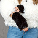 Warm Winter Fur Hat, Mink Fur Hat for Woman, Brown Furry Beanie, Knitted Fluffy Beanie, Gift for Her, Real Mink Fur Hat, Fur Hat For Grandma