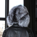 Silver Fox Fur Ushanka Hat for Men, One Piece Fur Winter Trapper Hat, Genuine Fox Fur Hat for Extreme Cold, Oversized Earflaps Hat for Him