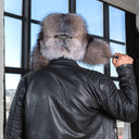 Men's Genuine Gold Fox Fur Bomber Hat, Warm Winter Trapper Hat, Fur Earflaps Hat, Hat with Adjustable Leather Size Strap, Father's Day Gift