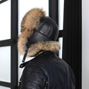 Fur Trapper Hat Men, Men Winter Hat, Raccoon Fur Hat, Warm Winter Hat, Ear Flaps Hat, Leather Trapper Hat, Winter Cap, Gift For Husband