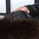 Raccoon Men's Trapper Hat, Fluffy Winter Hat, Ushanka with Ear Flaps, Fuzzy Aviator Bomber Hat, Brown Leather & Fur Men's Hat, Gift for Dad