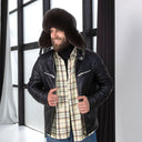 Brown Fox Fur Trapper Hat with Dark Brown Leather, Warm Winter Hat With Earflaps, Premium Ukrainian Ushanka, Mens Bomber Hat, Gift For Dad