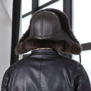 Brown Fox Fur Trapper Hat with Dark Brown Leather, Warm Winter Hat With Earflaps, Premium Ukrainian Ushanka, Mens Bomber Hat, Gift For Dad
