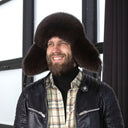 Brown Fox Fur Trapper Hat with Dark Brown Leather, Warm Winter Hat With Earflaps, Premium Ukrainian Ushanka, Mens Bomber Hat, Gift For Dad