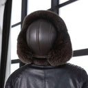 Brown Fox Fur Trapper Hat with Dark Brown Leather, Warm Winter Hat With Earflaps, Premium Ukrainian Ushanka, Mens Bomber Hat, Gift For Dad