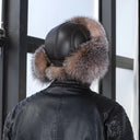 Men's Real Fox Fur Hat, Winter Trapper Hat with Ear Flaps, Warm Thick Handmade Headwear, Cold Weather Outdoor Hat, Father's Day Gift Idea