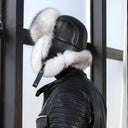 Real Fur Bomber Hat, Leather Trapper Hat for Men, Winter Fur Ear flaps Hat, White Fur Hat for Teen Boy, Men's Fashion Hat, Gift For Husband