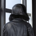 Black Fur Trapper Hat, Men Real Fur Hat, Black Aviator Hat, Earflap Hat Men, Fox Fur Bomber Hat, Black Ushanka, Furry Hat Gift For Boyfriend