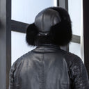 Black Fur Trapper Hat, Men Real Fur Hat, Black Aviator Hat, Earflap Hat Men, Fox Fur Bomber Hat, Black Ushanka, Furry Hat Gift For Boyfriend