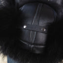 Men's Black Raccoon Fur Trapper Hat, Classik Ushanka for Him, Premium Aviator Hat from Real Leather, Warm Winter Hat, Birthday Gift for Men
