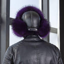 Real Fur Trapper Hat for Men, Purple Raccoon Fur Hat, Warm Winter Hat, Ushanka Leather Hat, Fur Bomber Hat, Earflaps Hat, Gift for Boyfriend