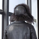 Gray Raccoon Trapper Hat Men, Fur Ushanka Mens, Men’s Winter Hat, Leather Aviator Hat, Mens Fur Hat, Winter Ear Flap Hat, Gift for Husband