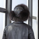 Gray Raccoon Trapper Hat Men, Fur Ushanka Mens, Men’s Winter Hat, Leather Aviator Hat, Mens Fur Hat, Winter Ear Flap Hat, Gift for Husband
