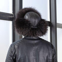 Gray Raccoon Trapper Hat Men, Fur Ushanka Mens, Men’s Winter Hat, Leather Aviator Hat, Mens Fur Hat, Winter Ear Flap Hat, Gift for Husband