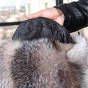 Men's Genuine Gold Fox Fur Bomber Hat, Warm Winter Trapper Hat, Fur Earflaps Hat, Hat with Adjustable Leather Size Strap, Father's Day Gift
