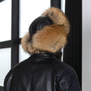 Fur Trapper Hat Men, Men Winter Hat, Raccoon Fur Hat, Warm Winter Hat, Ear Flaps Hat, Leather Trapper Hat, Winter Cap, Gift For Husband