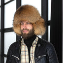 Fur Trapper Hat Men, Men Winter Hat, Raccoon Fur Hat, Warm Winter Hat, Ear Flaps Hat, Leather Trapper Hat, Winter Cap, Gift For Husband