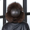 Raccoon Men's Trapper Hat, Fluffy Winter Hat, Ushanka with Ear Flaps, Fuzzy Aviator Bomber Hat, Brown Leather & Fur Men's Hat, Gift for Dad
