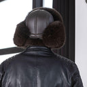 Brown Fox Fur Trapper Hat with Dark Brown Leather, Warm Winter Hat With Earflaps, Premium Ukrainian Ushanka, Mens Bomber Hat, Gift For Dad