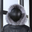 Silver Fox Fur Ushanka for Men, Fluffy Bomber Hat with Real Leather, Warm Hat With Earflaps, Cold Weather Hat for Him, Furry Trapper Hat