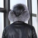 Silver Fox Fur Ushanka for Men, Fluffy Bomber Hat with Real Leather, Warm Hat With Earflaps, Cold Weather Hat for Him, Furry Trapper Hat
