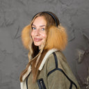 Fluffy Earmuffs From Genuine Red Fox Fur, Soft Ear Muffs For Teen Girl, Fashion Fur Accessories, Warm Earmuffs Women, Birthday Gift for Her