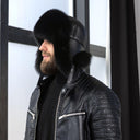 Black Fur Trapper Hat, Men Real Fur Hat, Black Aviator Hat, Earflap Hat Men, Fox Fur Bomber Hat, Black Ushanka, Furry Hat Gift For Boyfriend