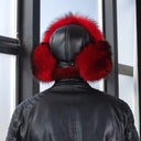 Men's Trapper Hat From Raccoon Fur, Red Winter Trapper Hat, Warm Fur Hat, Leather Ushanka, Fur Bomber Hat, Ear Flap Hat, Gift for Boyfriend