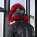 Men's Trapper Hat From Raccoon Fur, Red Winter Trapper Hat, Warm Fur Hat, Leather Ushanka, Fur Bomber Hat, Ear Flap Hat, Gift for Boyfriend