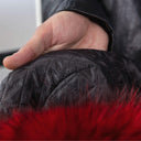 Men's Trapper Hat From Raccoon Fur, Red Winter Trapper Hat, Warm Fur Hat, Leather Ushanka, Fur Bomber Hat, Ear Flap Hat, Gift for Boyfriend