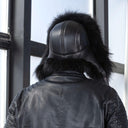 Men's Black Raccoon Fur Trapper Hat, Classik Ushanka for Him, Premium Aviator Hat from Real Leather, Warm Winter Hat, Birthday Gift for Men