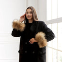 Fluffy Raccoon Fur Cuffs, Real Fur Sleeve Trim, Detachable Fur Wrist Warmers, Handmade Winter Accessory for Women, Fuzzy Cuffs Fur Coat