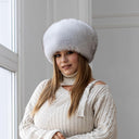 Luxury Real Fox Fur Hat for Women, Winter Fur Cap, Genuine White Fox Hat, Warm & Stylish Headwear, Fuzzy Hat For Her, Fluffy Kubanka Hat