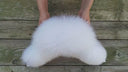 Men's Winter Hat With Earflaps In White, Genuine Raccoon Fur & Leather Trapper Hat For Him, Warm Winter Fuzzy Hat, Men Bomber Hat, Dad Gift