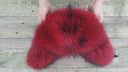 Men's Trapper Hat From Raccoon Fur, Red Winter Trapper Hat, Warm Fur Hat, Leather Ushanka, Fur Bomber Hat, Ear Flap Hat, Gift for Husband