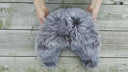 Silver Fox Fur Hat, Oversized Trapper Hat Women, Cold Weather Hat, Warm Fluffy Hat, Leather Ushanka, Fur Aviator Hat, Christmas Gift For Mom