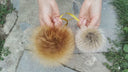 Real Fur Pom Pom for Hat, Fox Fur Pompoms, Furry Ball for Hat, Hat Decoration, Fluffy Bobbles, Fuzzy Bommel, Detachable Fox Fur Pompom Decor