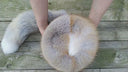 Trapper Hat with Long Removable Tail for Men, Premium Gold Island Fox Fur Hat, Real Fur Bomber Cap, Davy Crockett Hat, Warm Winter Hat Gift