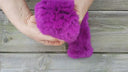 Real Rabbit Fur Fingerless Mittens, Hot Red Winter Accessories, Fur Arm Warmers, Cozy Birthday Gift, Stylish Warm Mittens, Gift For Sister