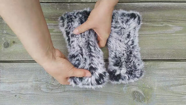 Rabbit Fur Fingerless Gloves, Rabbit Fur Mittens, Fingerless Mittens, Warm Fur Gloves, Fur Accessories, Fur Hand Warmers, Arm Warmers