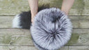 Men's Silver Fox Fur Hat with Removable Tail, Davy Crockett Style Trapper Hat, Luxury Winter Fur Headwear, Genuine Fox Fur Hat, Gift for Dad