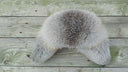 Winter Trapper Hat from Golden Island Fox & Dark Brown Leather, Real Fur Aviator Hat for Men, Warm Bomber Hat, Perfect Gift for Husband